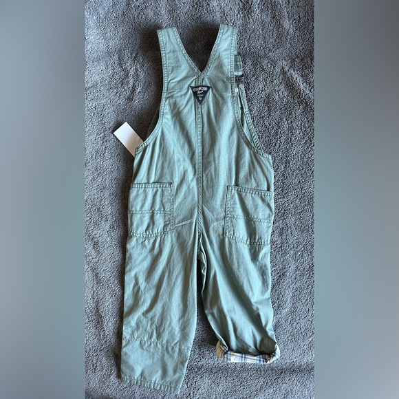 OshKosh Toddler Olive Green Overalls - 4T - Picture 3 of 4